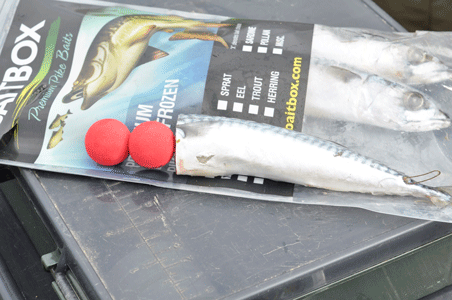 Those red balls help Paul pop-up his deadbaits for pike fishing.