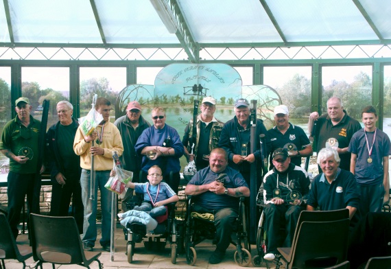 The South Cerney Angling Club organised a fantastic event for disabled anglers in Gloucestershire. Here are some of the winners with Angling Trust coach, Martin Salter.