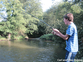Five minutes in and Carl had his first bite!