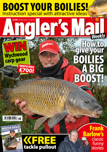 Frank Barlow is BACK! Check out some great stories from the soon to be published 'Best of Barlow' in this week's Angler's Mail!
BOOST your baits! Quick and easy way to get the best out of your boilies in cold conditions!
MONSTER! MONSTER! Jeremy Wade joins the Mail's Gary Newman for a predator session.
WHAT a haul! One of the biggest barbel hits ever!