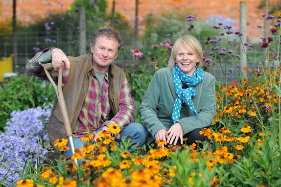 Toby and Lisa Buckland at the nursery