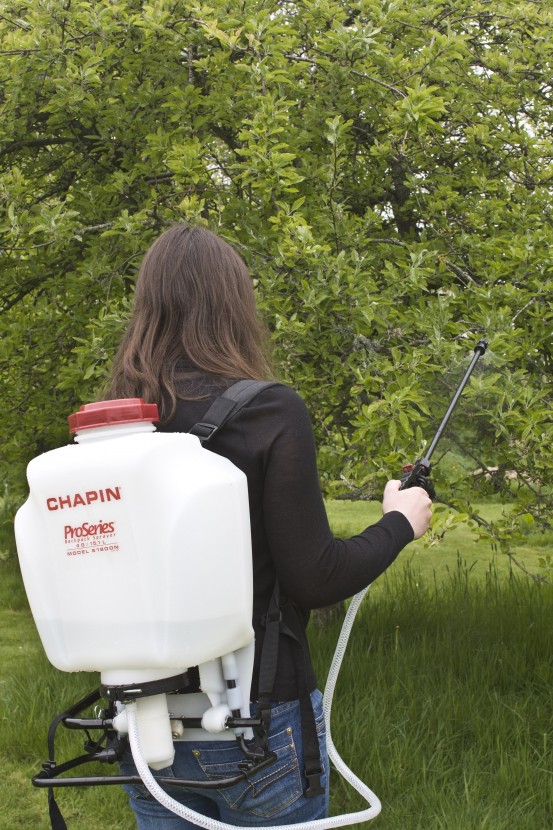 The Chapin Knapsack sprayer has padded shoulder straps