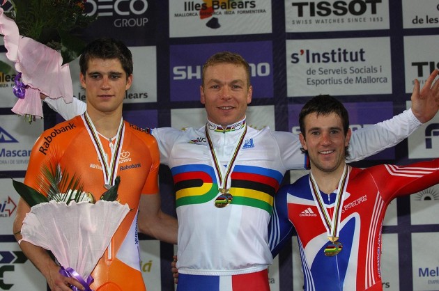 Hoy Edgar keirin podium