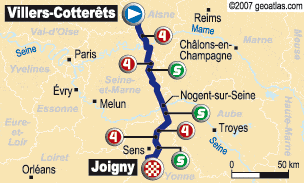 Tour de France stage 4 map small