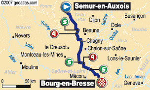 Tour de France 2007 stage 6 map small