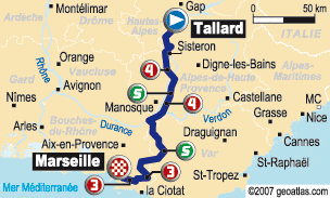Tour de France 2007 Stage 10 map small