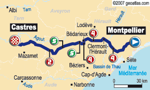 Tour de France 2007 stage 12 map small