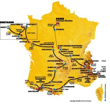 Tour 2008 map