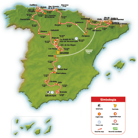 2008 Vuelta Espana map