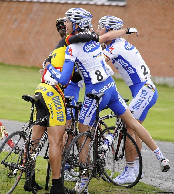 Kuurne Quick Step celebrate