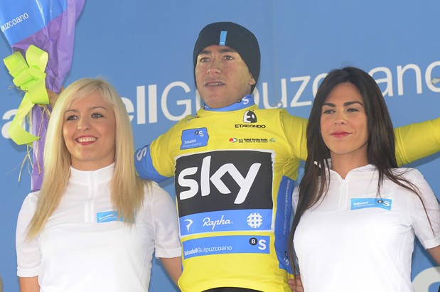Sergio Henao on podium, Tour of the Basque Country 2013, stage five