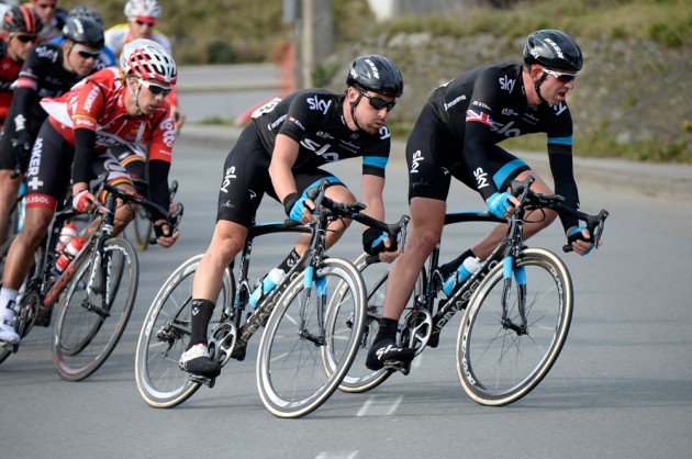 Ian Stannard and Bernhard Eisel, Kuurne-Brussels-Kuurne 2014