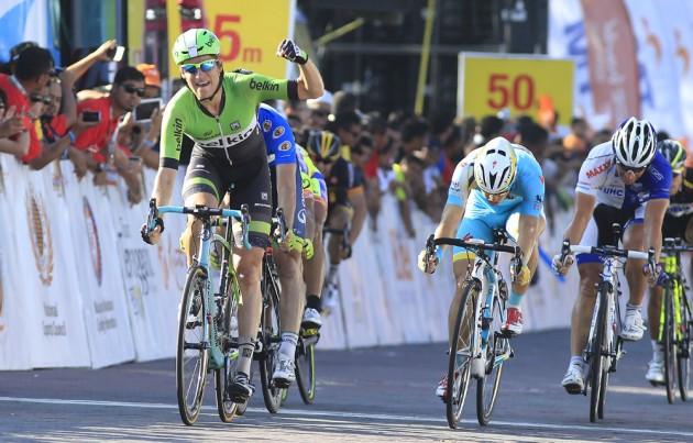 Theo Bos wins stage nine of the 2014 Tour of Langkawi