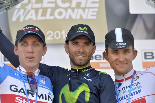Fleche Wallonne podium 2014