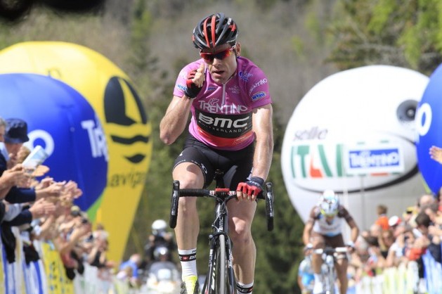 Cadel Evans wins stage three of the Giro del Trentino 2014