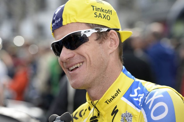 Photo: Michael Rogers in the 2014 Liege - Bastogne - Liege . 