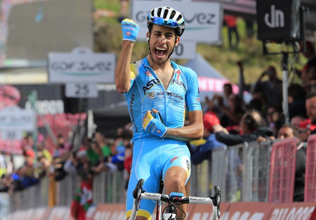 Fabio Aru wins stage fifteen of the 2014 Giro d'Italia