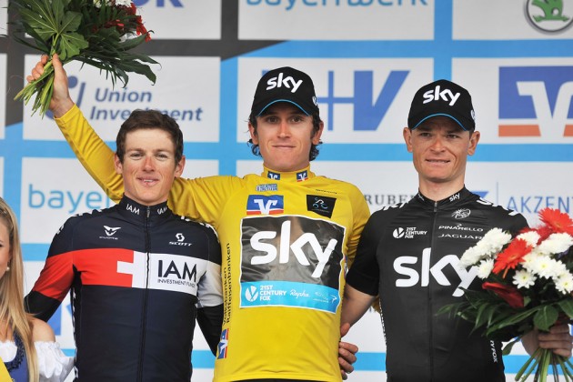 Geraint Thomas in action during the Stage 5 of the 2014 Bayern Rundfahrt