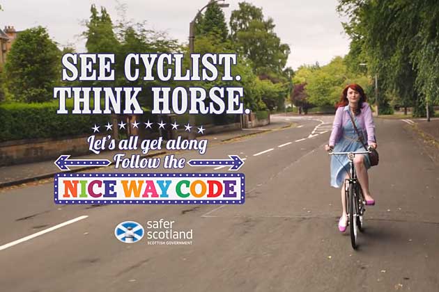 Cycling Scotland See Cyclist, Think Horse campaign