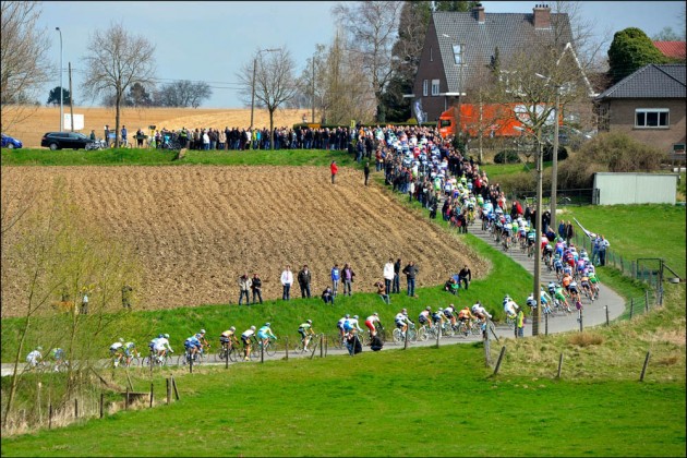 The peloton in the 2012 Tour of Flanders