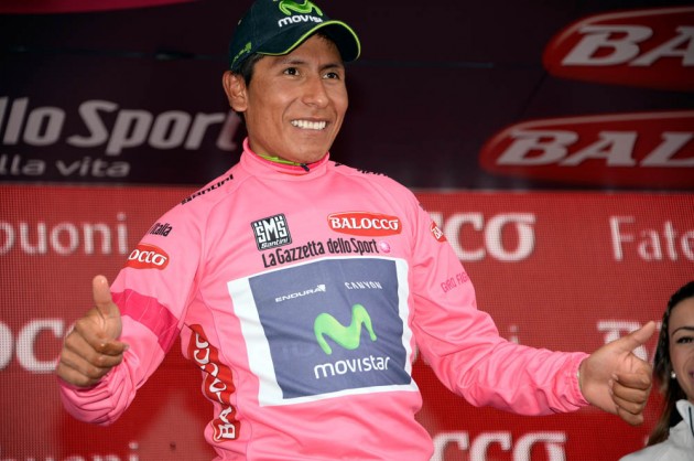 Nairo Quintana on stage eighteen of the 2014 Giro d'Italia