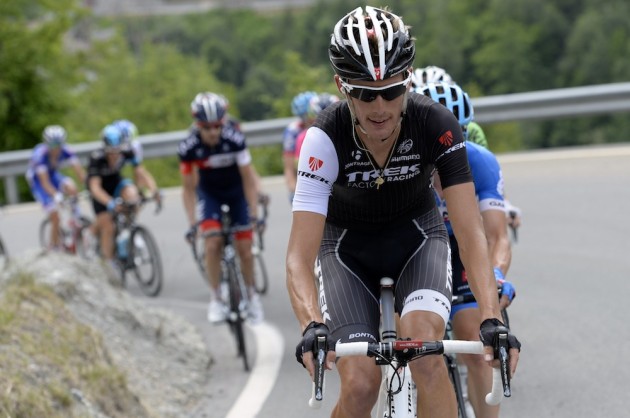 Andy Schleck leads an escape on stage nine of the 2014 Tour de Suisse