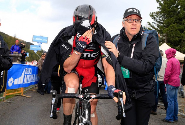 Cadel Evans on stage sixteen of the 2014 Giro d'Italia