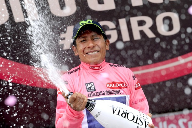 Nairo Quintana wins stage sixteen of the 2014 Giro d'Italia