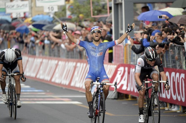 Nacer Bouhanni wins stage four of the 2014 Giro d'Italia