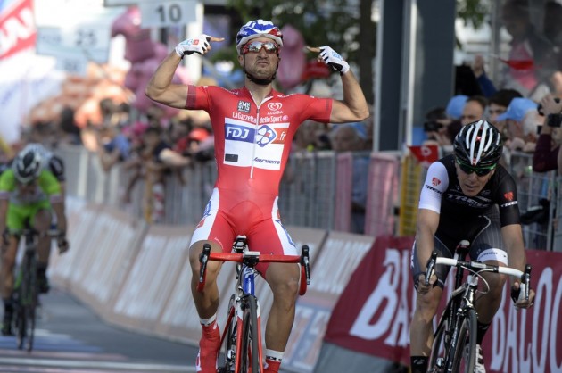 Nacer Bouhanni wins stage ten of the 2014 Giro d'Italia