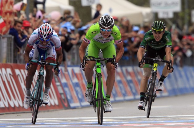 Marco Canola wins stage thirteen of the 2014 Giro d'Italia