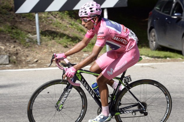 Nairo Quintana on stage eighteen of the 2014 Giro d'Italia