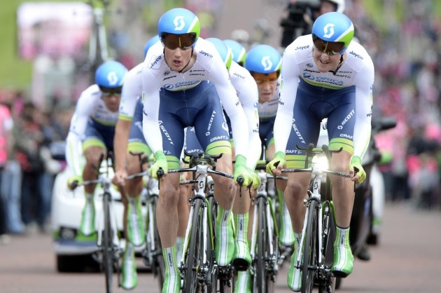 Orica-Green Edge on stage one of the 2014 Giro d'Italia