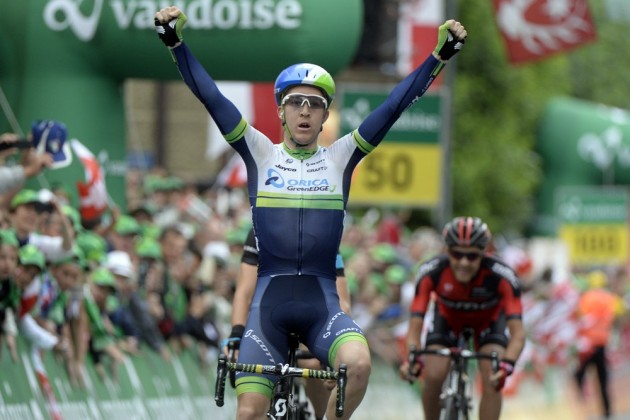 Cameron Meyer wins stage two of the 2014 Tour de Suisse