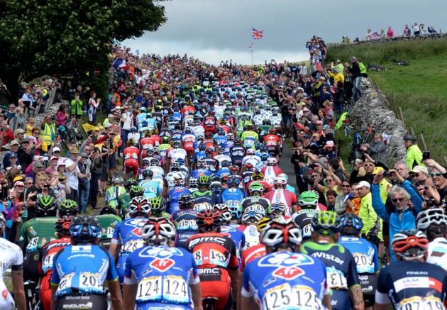 British fans on stage one of the 2014 Tour de France