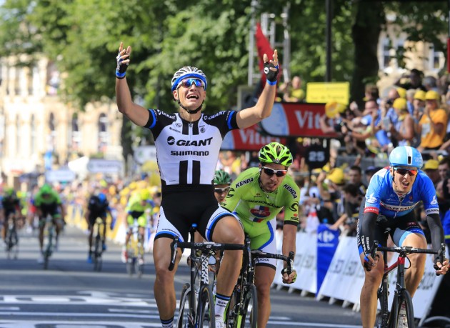Marcel Kittel wins on stage one of the 2014 Tour de France
