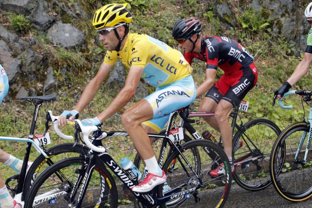 Vincenzo Nibali on stage nine of the 2014 Tour de France