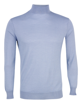 House of Cashmere blue roll-neck sweater
