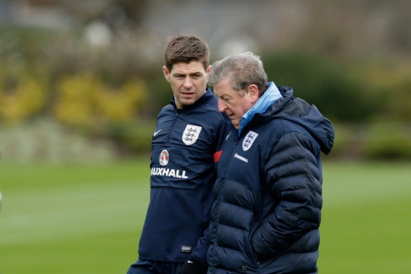Steven Gerrard and Roy Hodgson