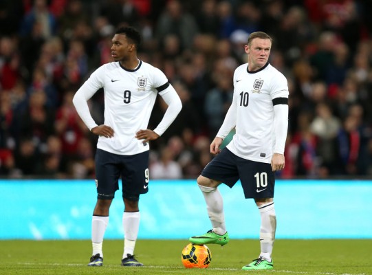 Daniel Sturridge and Wayne Rooney