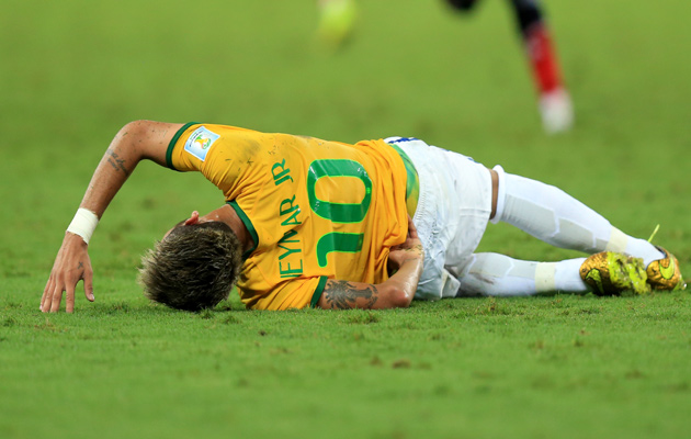 Neymar injury vs Colombia