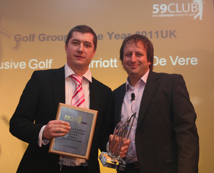 Steve Dacre De Vere Golf Group Sales Manager with Simon Wordsworth