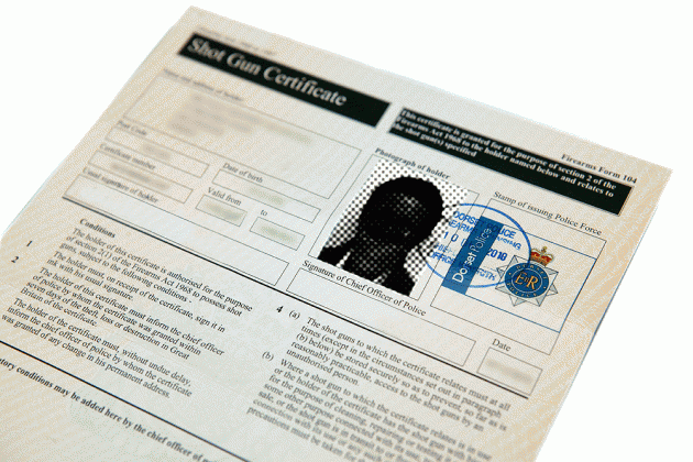 Shot Gun Certificate