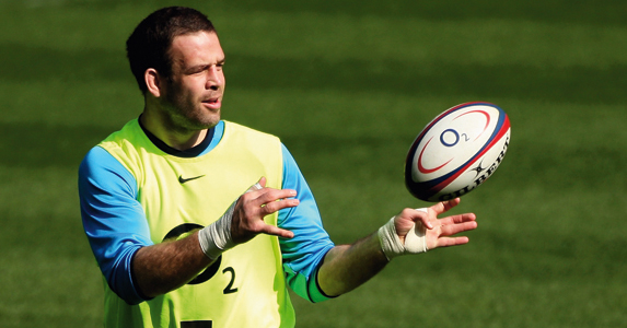 Joe Worsley during an England practise day