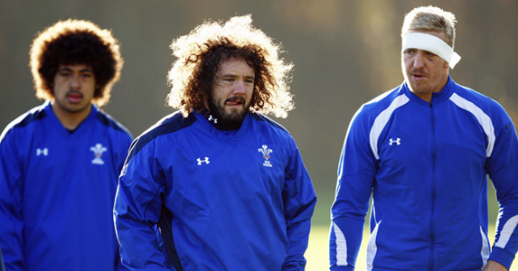 Adam Jones (centre) will miss the Six Nations Tournament