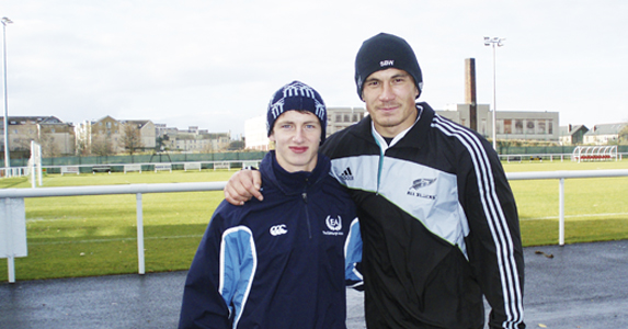 Alex Glashan with All Black Sonny Bill Williams