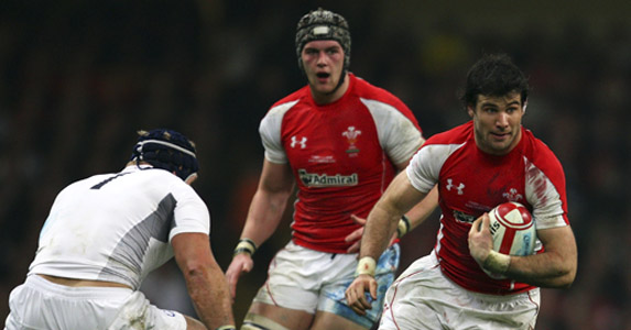 Mike Phillips makes a darting run against England at the weekend