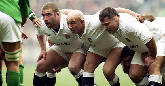 Phil Greening during his international duty against Ireland in the Six Nations (2000)