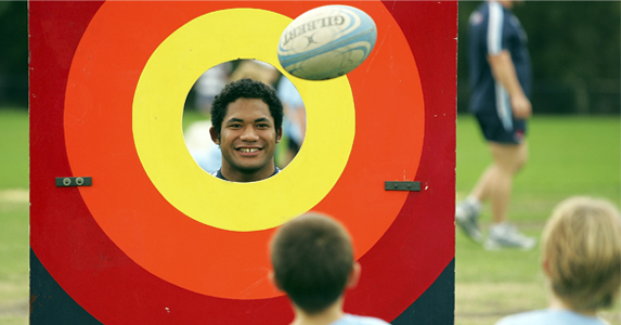 'Taf' during a Waratahs junior coaching day
