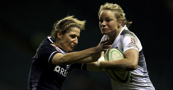 Fran Matthews in the Scotland Six Nation clash earlier in the year